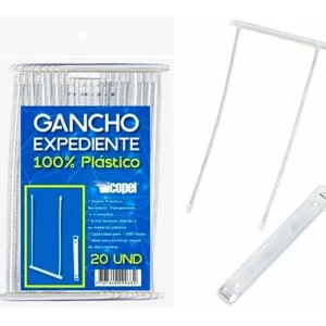 GANCHO EXPEDIENTE PLASTICO PQT X 20