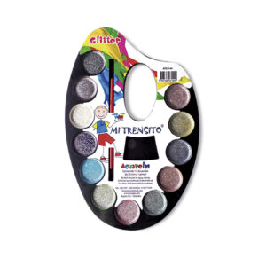 ACUARELA MI TRENSITO GLITTER X 12 COLORES