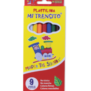 PLASTILINA MI TRENSITO MEDIANA X 9 COLORES