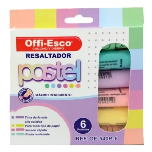 RESALTADOR PASTEL OE-540P-6 ESTUCHE X 6
