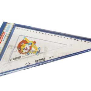 ESCUADRA LINEA AZUL 60°X32 CMS Y 60°X11CMS