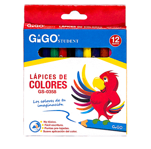 COLORES GIGO CORTO X 12 GS-0358