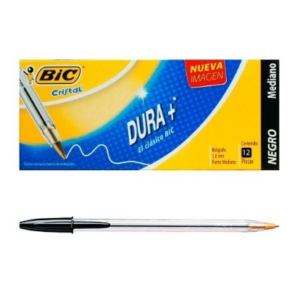 ESFERO BIC CRISTAL NEGRO CAJA X 12