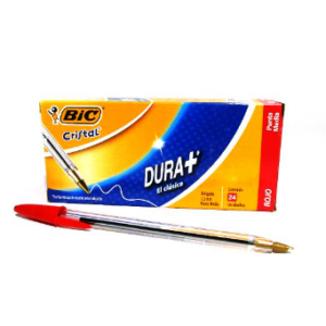 ESFERO BIC CRISTAL ROJO CAJA X 12