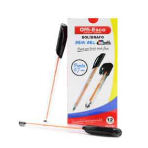 ESFERO OE-076F SEMI GEL NEGRO CAJA X 12