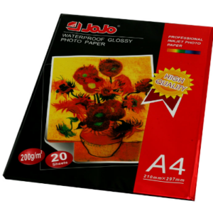 PAPEL FOTOGRAFICO JOJO A4 200 GRS PQT X 20 HJS