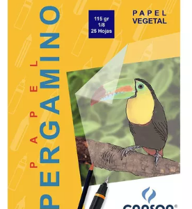 PERGAMINO 180 GRS 1/8 X 25 HJS