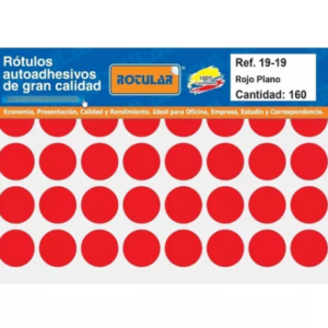 ROTULOS 19-19 ROJO PLANO