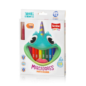 PLUMONES SCRIBE X 12 DELGADO