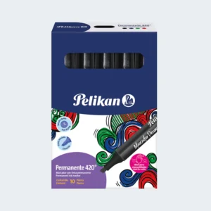 MARCADOR PERMANENTE PELIKAN 420 NEGRO CAJA X 10
