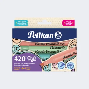 MARCADOR PERMANENTE PELIKAN 420 PLASTEL X 4