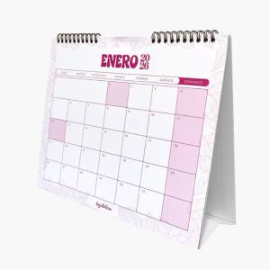 CALENDARIO DE ESCRITORIO 2026 PASTA DURA 1 TINTA CARTA