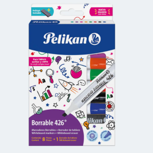 MARCADOR BORRABLE PELIKAN 426 X 8 + BORRADOR