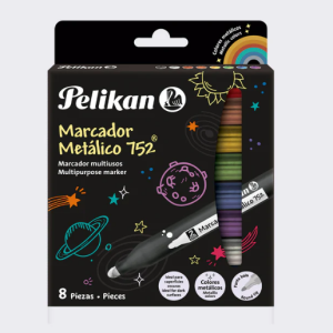 MARCADOR METALIZADO PELIKAN 752 X 8