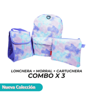 SET DE MORRAL + LONCHERA + CARTUCHERA OE-3125