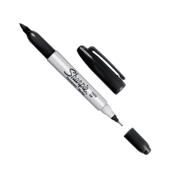 SHARPIE DOBLE PUNTA NEGRO